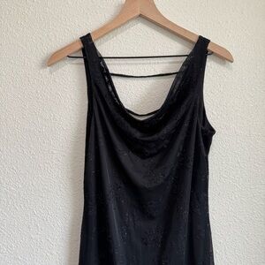 VTG Byer Y2K Womens Large Whimisgoth Fairy Asymmetrical Hem Sparkle Floral Dress